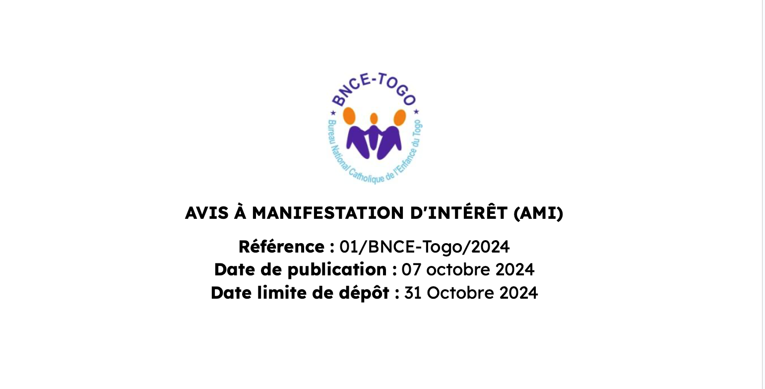 AVIS À MANIFESTATION D’INTÉRÊT (AMI)
